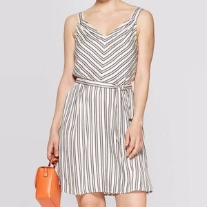 A New Day Striped Sleeveless V-Neck Woven Dress